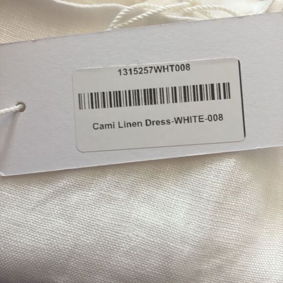 Reformation Cami White Linen Sleeveless Dress - Picture 5 of 5